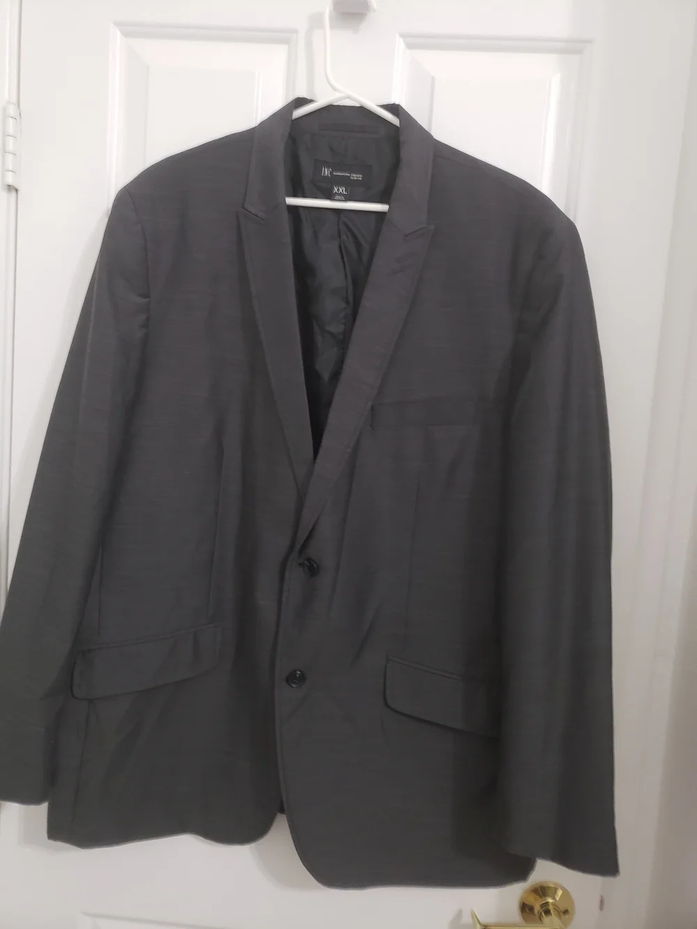 INC International Concepts Mens Gray Slim Fit Two Button Blazer Size XXL